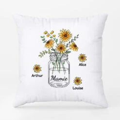 Coussin Mamie Maman Fleurs Personnalisé