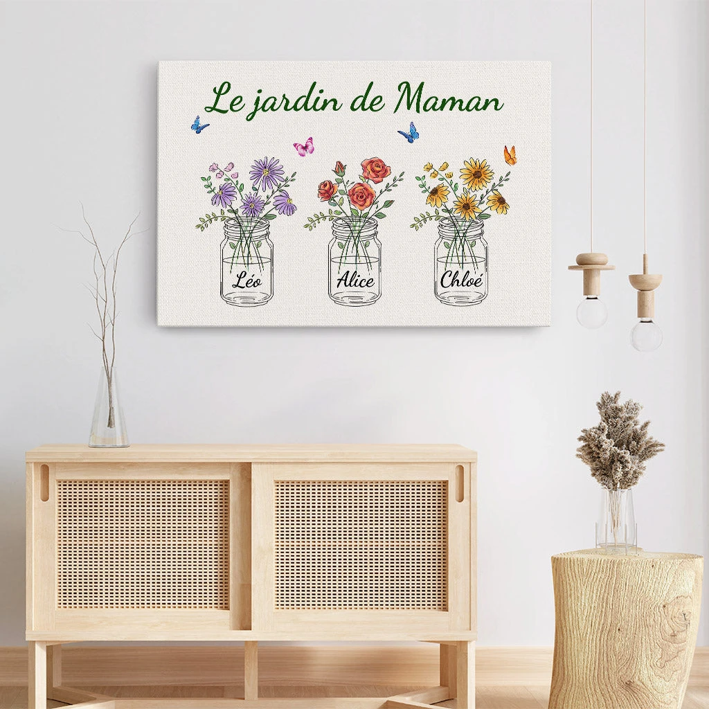 Toile Le Jardin De Maman Personnalisée 5 Toile Le Jardin De Maman Personnalisée – Image 3
