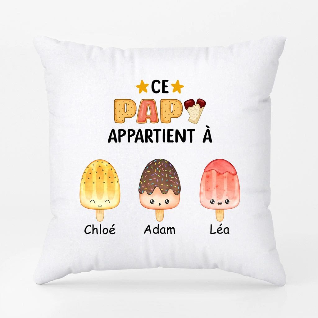 Coussin Mimi Ce Grand Père/Papa Appartient À Personnalisé 3 Coussin Mimi Ce Grand Père/Papa Appartient À Personnalisé