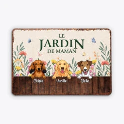 Plaque Le Jardin De Maman Chien Personnalisée