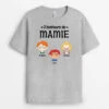 T-shirt Bonheurs De Maman Mamie Visage D'enfants Personnalisé -Cadeau Plus 0897AFR2 Cadeau Personnalise T shirt Bonheur Maman Mamie