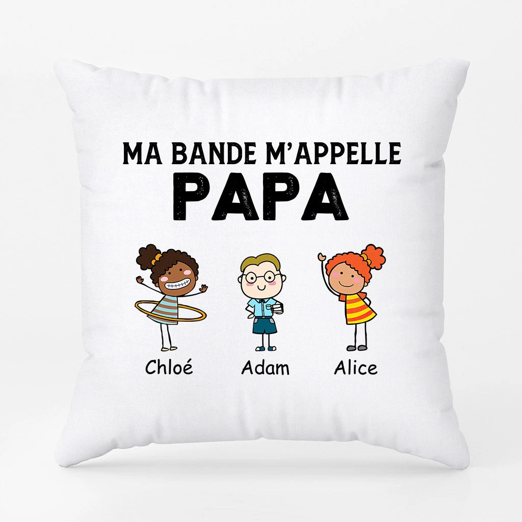 Coussin Ma Bande M'Appelle Papa Papy Personnalisé 4 Coussin Ma Bande M'Appelle Papa Papy Personnalisé – Image 2