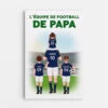 Toile Personnalisée Papa – L’équipe De Foot De Papa -Cadeau Plus 0908CFR1 Cadeau Personnalise Toile Equipe Football Papa Papy