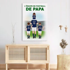 Toile Personnalisée Papa – L’équipe De Foot De Papa -Cadeau Plus 0908CFR3 Cadeau Personnalise Toile Equipe Football Papa Papy