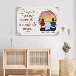 Toile L'Amour Est Éternel Personnalisée 7 Toile L'Amour Est Éternel Personnalisée -Cadeau Plus 0918CFR3 Cadeau Personnalise Toile Amour Eternel Maman Mamie