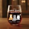 Verre À Vin Sans Pied Personnalisé - Ce Papa Chat Appartient À 1 Verre À Vin Sans Pied Personnalisé - Ce Papa Chat Appartient À -Cadeau Plus 0938IFR1 verre a vin sans pied personnalise ce papa chat appartient a 0938i8t8d