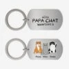 Porte-Clé Aluminium Personnalisé - Ce Papa Chat Appartient À -Cadeau Plus 0938JFR1 porte cle aluminium personnalise ce papa chat appartient a 0938j8t8d