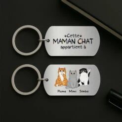 Porte-Clé Aluminium Personnalisé - Ce Papa Chat Appartient À -Cadeau Plus 0938JFR2 porte cle aluminium personnalise ce papa chat appartient a 0938j8t8d 375f957a 2c2c 4342 bf9b 95d93182a630