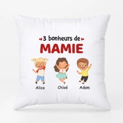 Coussin Bonheur D'Être Mamie Maman Personnalisé