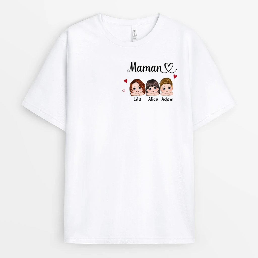 T-shirt Maman Poitrine Personnalisé 3 T-shirt Maman Poitrine Personnalisé