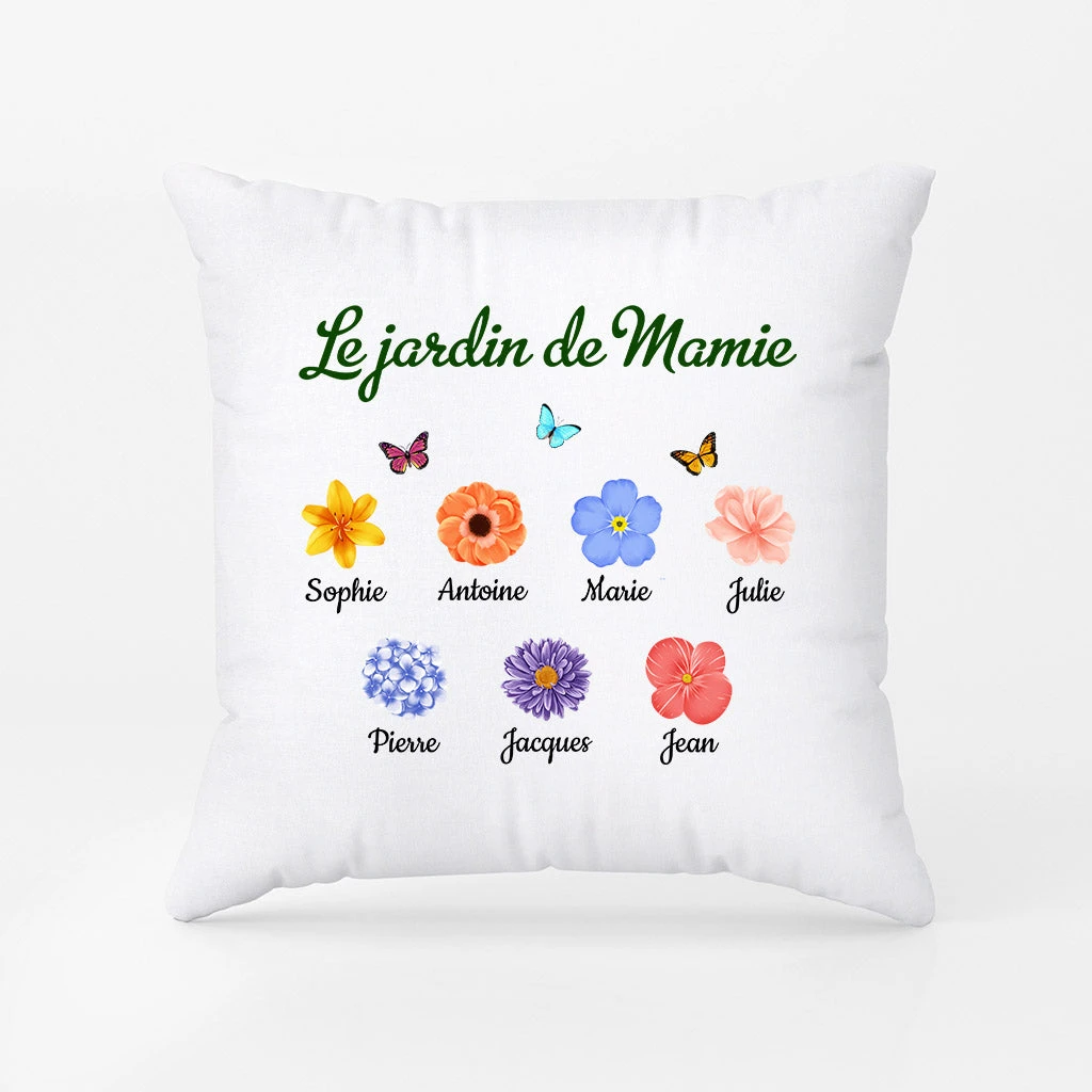 Le Jardin De Papillons De Mamie - Coussin Personnalisé Pour Mamie 3 Le Jardin De Papillons De Mamie - Coussin Personnalisé Pour Mamie