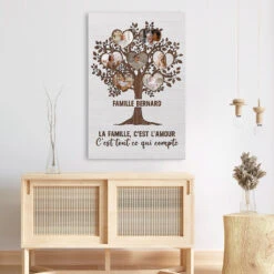 Toile Arbre De Vie Photo Personnalisée Avec Prénoms Famille -Cadeau Plus 0977CFR3 Cadeau Personnalise Toile Famille Amour Famille