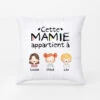 Coussin Cette Mamie/Maman Appartient à Prénoms D'enfants Personnalisé -Cadeau Plus 0989PFR1 Cadeau Personnalise T shirt Mamie Maman