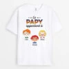 T-shirt Ce Papy/Papa Appartient à Ses Enfants Personnalisé -Cadeau Plus 1003AFR2 Cadeau Personnalise T shirt Papa Papi