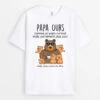 T-shirt Définition Papa Ours Personnalisé -Cadeau Plus 1029AFR1 Cadeau Personnalise T shirt Ours Papa Papi