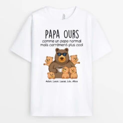 T-shirt Définition Papa Ours Personnalisé