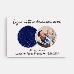 Toile Le Jour Où Tu Es Devenu Mon Papa Personnalisée