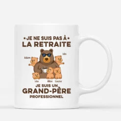 Mug Je Suis Un Papa Professionnel Papa Ours Personnalisé -Cadeau Plus 1044MFR1 Cadeau Personnalise Mug Professionnelle Papa Papi