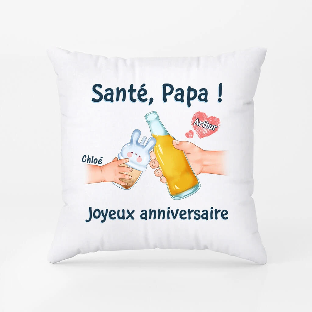 Coussin Papa Joyeux Anniversaire Personnalisé 4 Coussin Papa Joyeux Anniversaire Personnalisé – Image 2