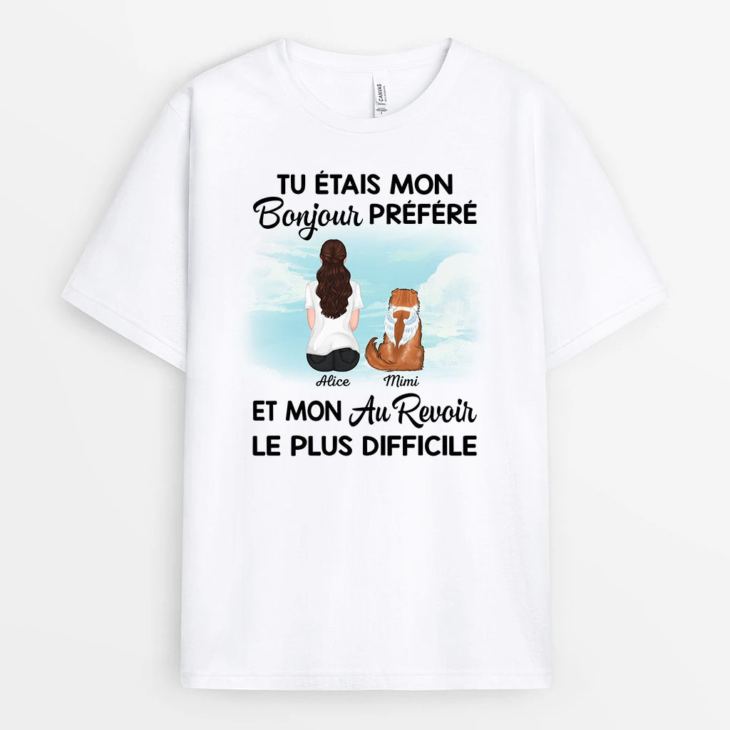 Mon Bonjour Préféré Et Mon Au Revoir Le Plus Difficile Version Chat - T-shirt Personnalisé Avec Chat 4 Mon Bonjour Préféré Et Mon Au Revoir Le Plus Difficile Version Chat - T-shirt Personnalisé Avec Chat – Image 2