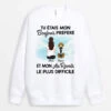 Sweatshirt Mon Bonjour Préféré Et Mon Au Revoir Le Plus Difficile Maman Chien Personnalisé -Cadeau Plus 1052WFR1 Cadeau Personnalise Sweat shirt Bonjour Au Revoir Amoureux des chiens