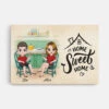 Toile Home Sweet Home Personnalisée -Cadeau Plus 1077CFR1 Cadeau Personnalise Toile Home Sweet Home Famille