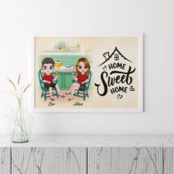 Poster Home Sweet Home Personnalisé -Cadeau Plus 1077SFR3 Cadeau Personnalise Poster Home Sweet Home Famille