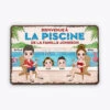 Plaque Famille – Version Piscine Personnalisée -Cadeau Plus 1078EFR1 Cadeau Personnalise Plaque Piscine Famille