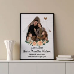 Poster Notre Première Maison Personnalisé -Cadeau Plus 1080SFR3 Cadeau Personnalise Poster Premiere Famille
