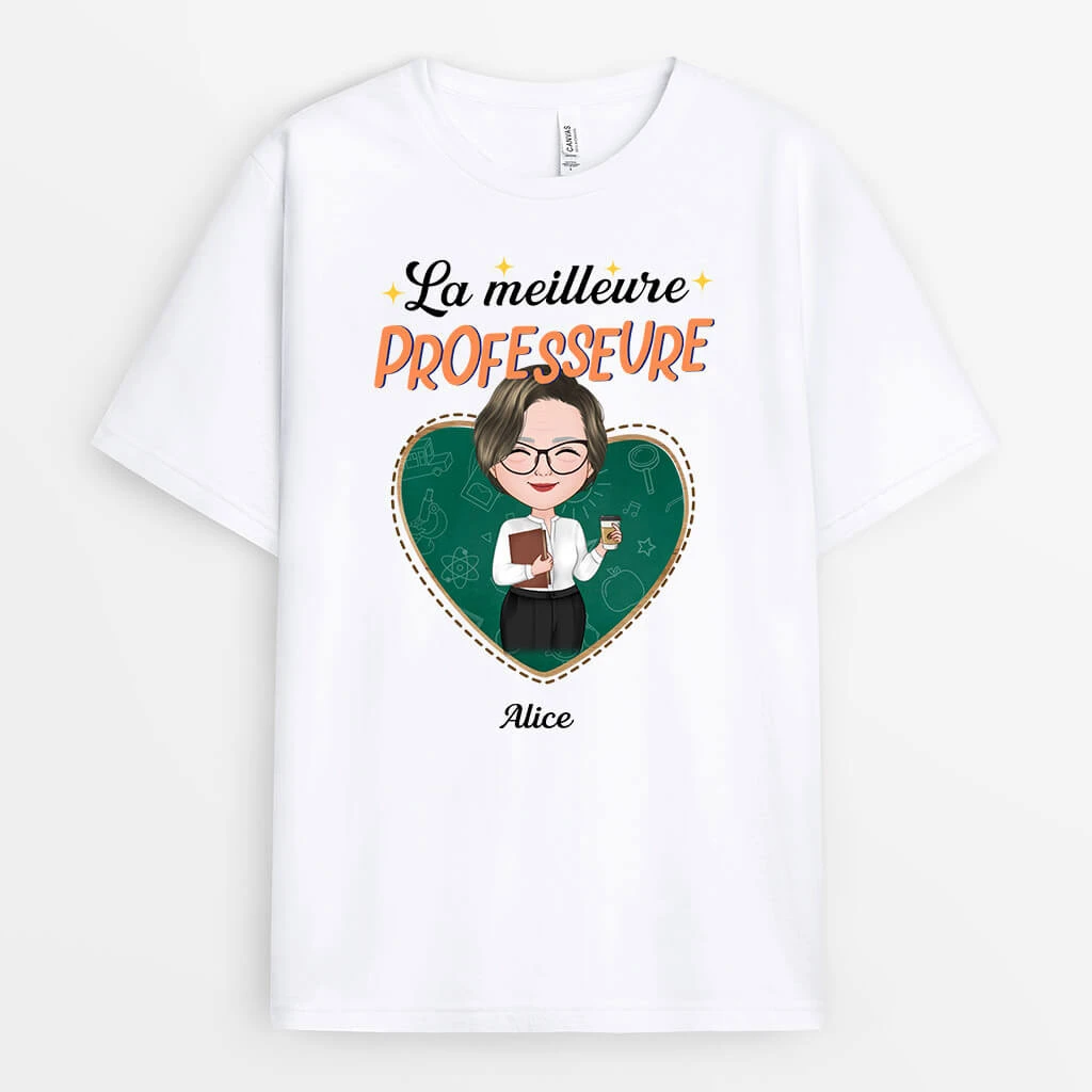 Meilleur Professeur De Tous Les Temps - T-shirt Personnalisé - Cadeau Merci Maitresse 4 Meilleur Professeur De Tous Les Temps - T-shirt Personnalisé - Cadeau Merci Maitresse – Image 2
