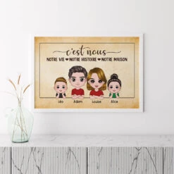 Poster Nous Notre Vie Notre Histoire Notre Maison Personnalisé -Cadeau Plus 1083SFR3 Cadeau Personnalise Poster Vie Histoire Maison Famille