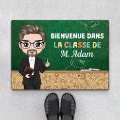 Bienvenue À La Classe - Paillasson Personnalisé - Cadeau Fin D'Année Scolaire