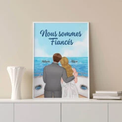 Poster Nous Sommes Fiancés Personnalisé 7 Poster Nous Sommes Fiancés Personnalisé -Cadeau Plus 1102SFR3 Cadeau Personnalise Coussin Fiances Couple