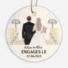 Ornement Engagés Personnalisé -Cadeau Plus 1109OFR1 Cadeau Personnalise Ornement Engagement Couple Amoureux