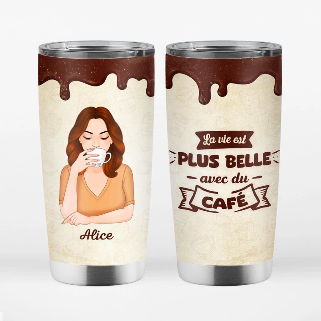 Gobelet La Vie Est Plus Belle Avec Du Café Personnalisé 3 Gobelet La Vie Est Plus Belle Avec Du Café Personnalisé