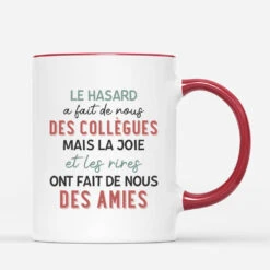 Mug Personnalisé Collègue Amie - La Joie Et Les Rires -Cadeau Plus 1125MFR3 Cadeau Personnalise Mug Hasard Joie Rires Amies Collegues