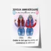 Poster Joyeux Anniversaire À Meilleure Amie Personnalisé -Cadeau Plus 1127SFR1 Cadeau Personnalise Poster Joyeux Anniversaire Meilleure Amie Anniversaire