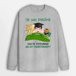 Manches Longues Puis-Je Retourner Au Lit Personnalisé