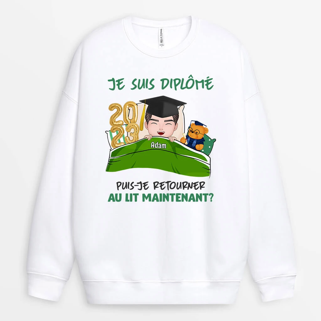 Sweatshirt Puis-Je Retourner Au Lit Personnalisé 3 Sweatshirt Puis-Je Retourner Au Lit Personnalisé