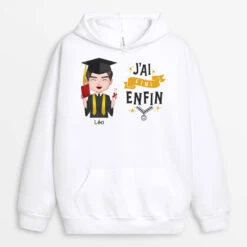 Sweat à Capuche J'ai Fini, Enfin Personnalisé