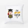 Coussin J'ai Fini, Enfin Personnalisé 2 Coussin J'ai Fini, Enfin Personnalisé -Cadeau Plus 1137PFR1 Cadeau Personnalise Coussin Fini Enfin Diplomes