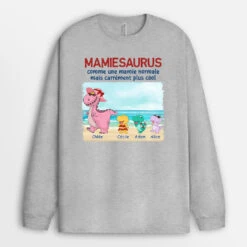 Manches Longues Mamansaurus Mamiesaurus La Plage Personnalisé