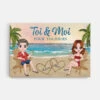 Toile Toi Et Moi Pour Toujours Été Couple Sur La Plage Personnalisée 1 Toile Toi Et Moi Pour Toujours Été Couple Sur La Plage Personnalisée -Cadeau Plus 1143CFR1 Cadeau Personnalise Toile Toi Moi Toujours Ete Couple