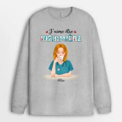 Manches Longues J'aime Être Infirmière Personnalisé
