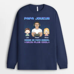 Manches Longues Papa Joueur Personnalisé