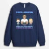 Sweatshirt Papa Joueur Personnalisé -Cadeau Plus 1160WFR1 Cadeau Personnalise Sweatshirt Papa Joueur Pere