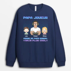 Sweatshirt Papa Joueur Personnalisé
