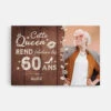 Toile Cette Queen Rend Fabuleux Les 60 Ans Personnalisée -Cadeau Plus 1165CFR1 Cadeau Personnalise Toile Queen Fabuleux 60 Ans Mamie