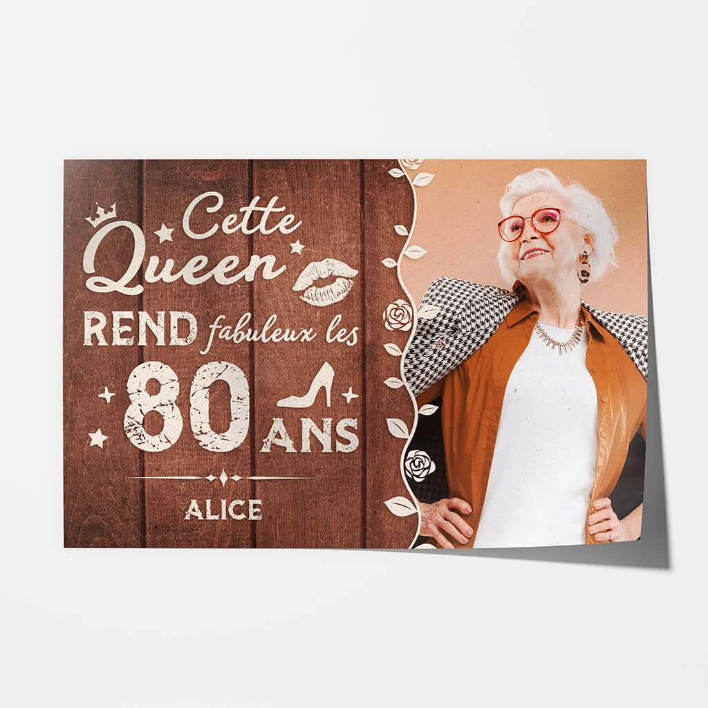 Poster Cette Queen Rend Fabuleux Les 80 Ans Personnalisé 3 Poster Cette Queen Rend Fabuleux Les 80 Ans Personnalisé
