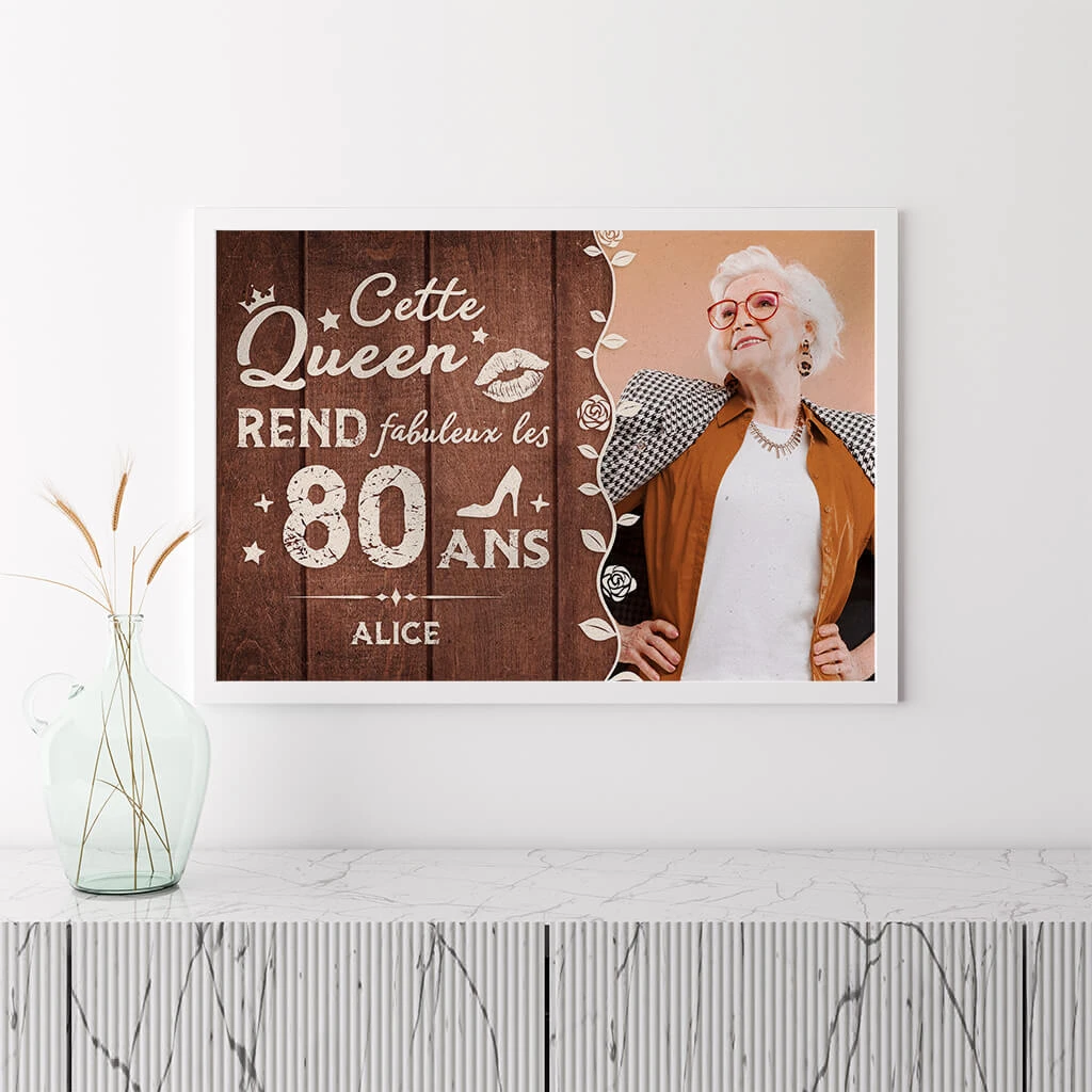 Poster Cette Queen Rend Fabuleux Les 90 Ans Personnalisé 5 Poster Cette Queen Rend Fabuleux Les 90 Ans Personnalisé – Image 3